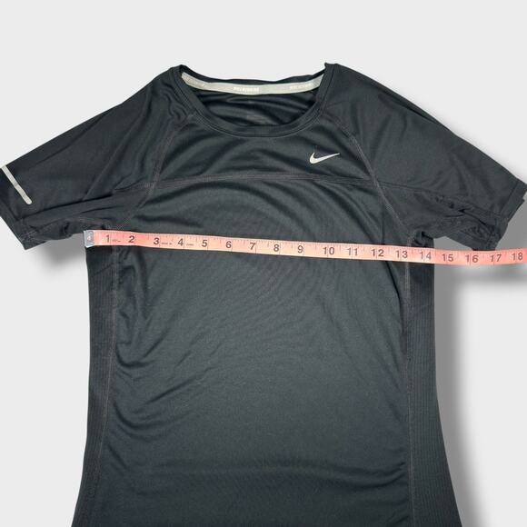 Nike Dri-FIT Shirt Women’s Small Black Athletic Running Tee Stretch Fit Top - Picture 3 of 7
